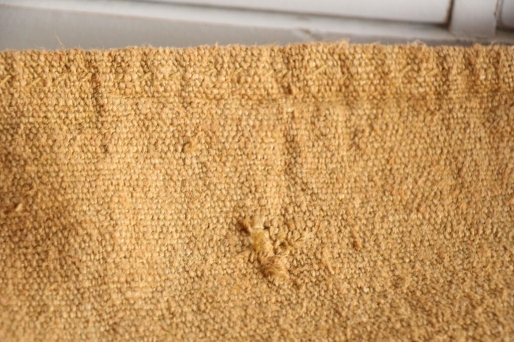 gefärbter antiker Leinen-Getreidesack, Polsterstoff, Hochzeitsdekor. langlebig, L 739 – Bild 3