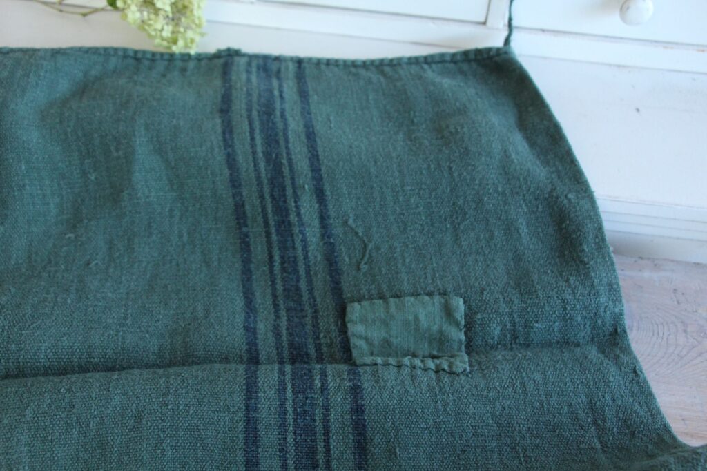 gefärbter antiker Leinen-Getreidesack, Tapezierstoff, Teppichstoff, langlebig, L 742 – Bild 6