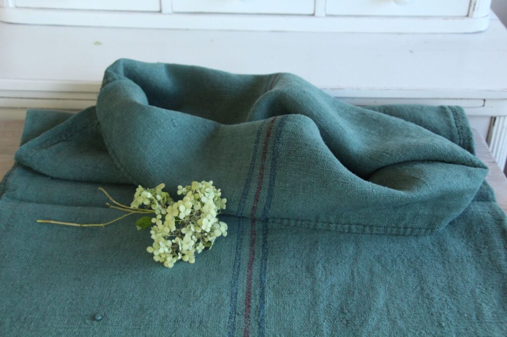 dyed antique linen grain sack, upholstery fabric, carpet fabric, durable L 741 - Image 3