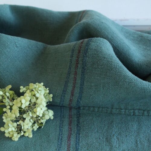dyed antique linen grain sack, upholstery fabric, carpet fabric, durable L 741