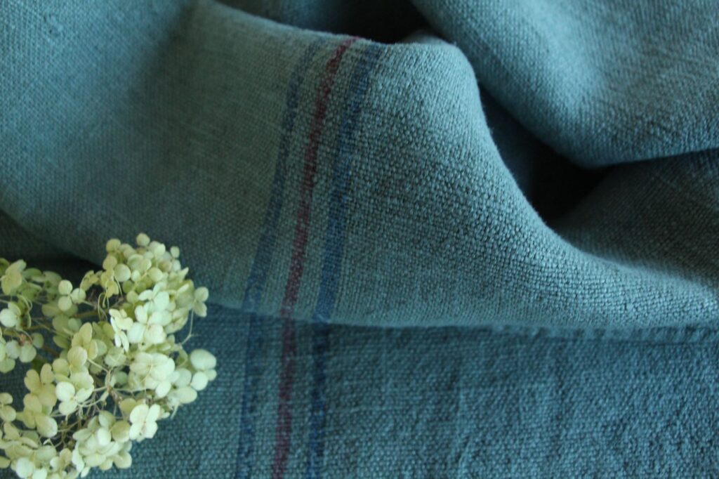 dyed antique linen grain sack, upholstery fabric, carpet fabric, durable L 741 - Image 6
