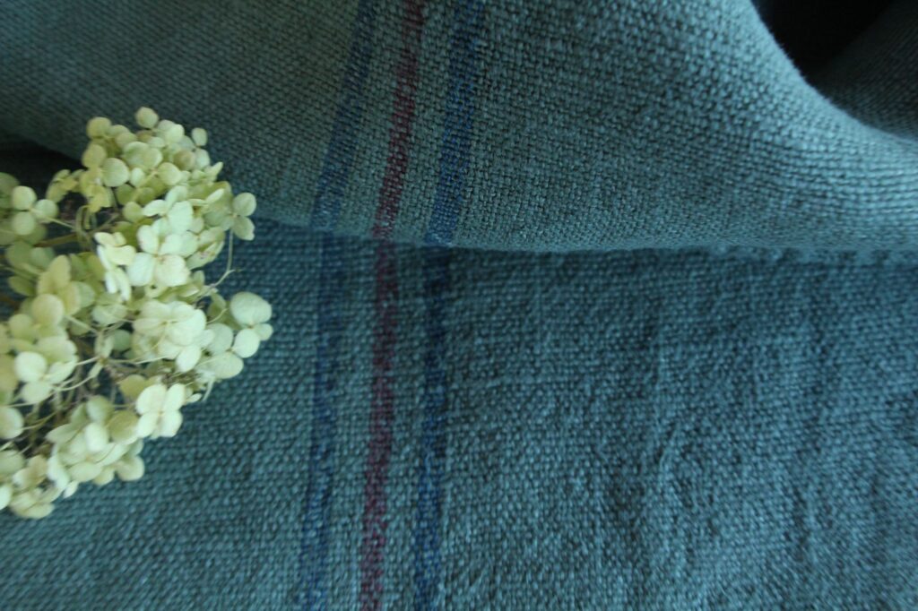 dyed antique linen grain sack, upholstery fabric, carpet fabric, durable L 741 - Image 8