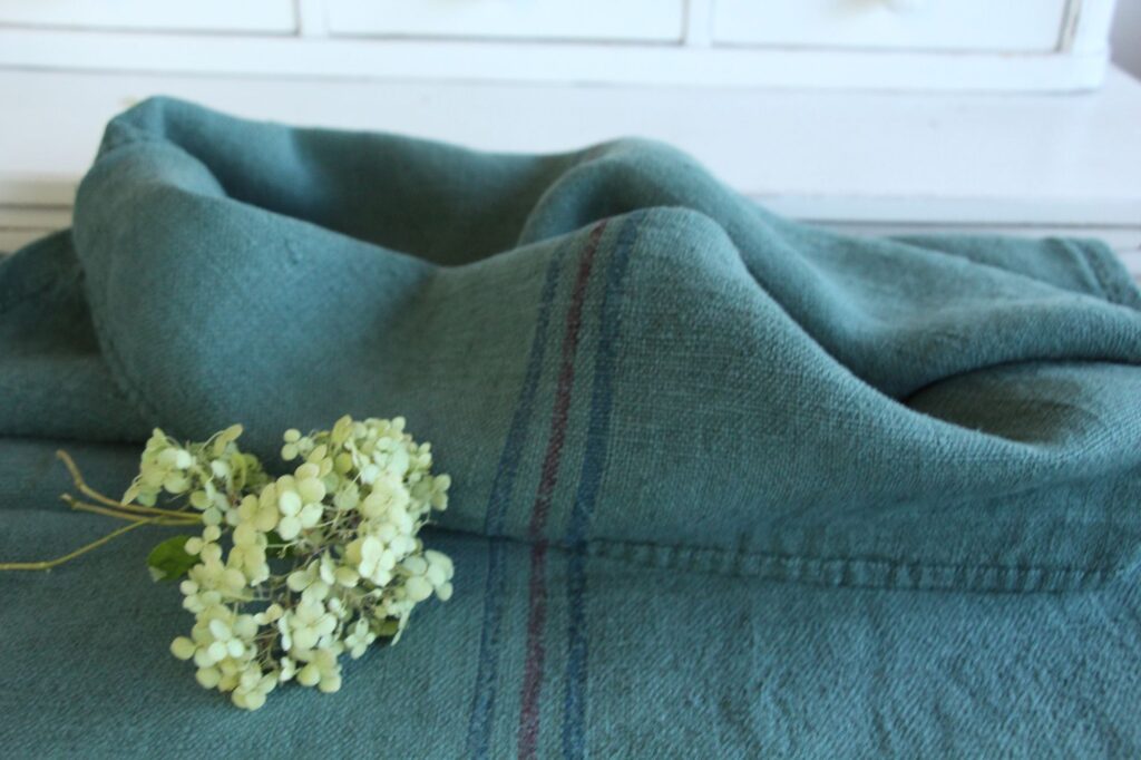 dyed antique linen grain sack, upholstery fabric, carpet fabric, durable L 741 - Image 5