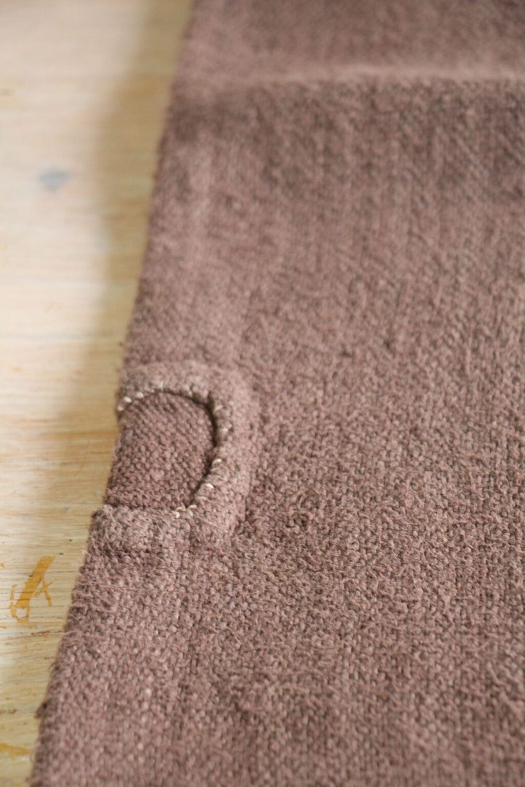 dyed antique linen grain sack, handwoven, bathmat fabric, durable L 753 - Image 8