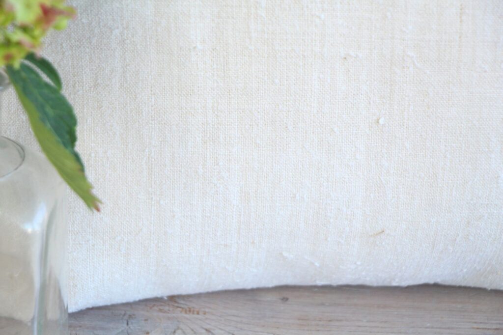 Kissenbezug aus antiken Leinen, wabi sabi, A 848 – Bild 5