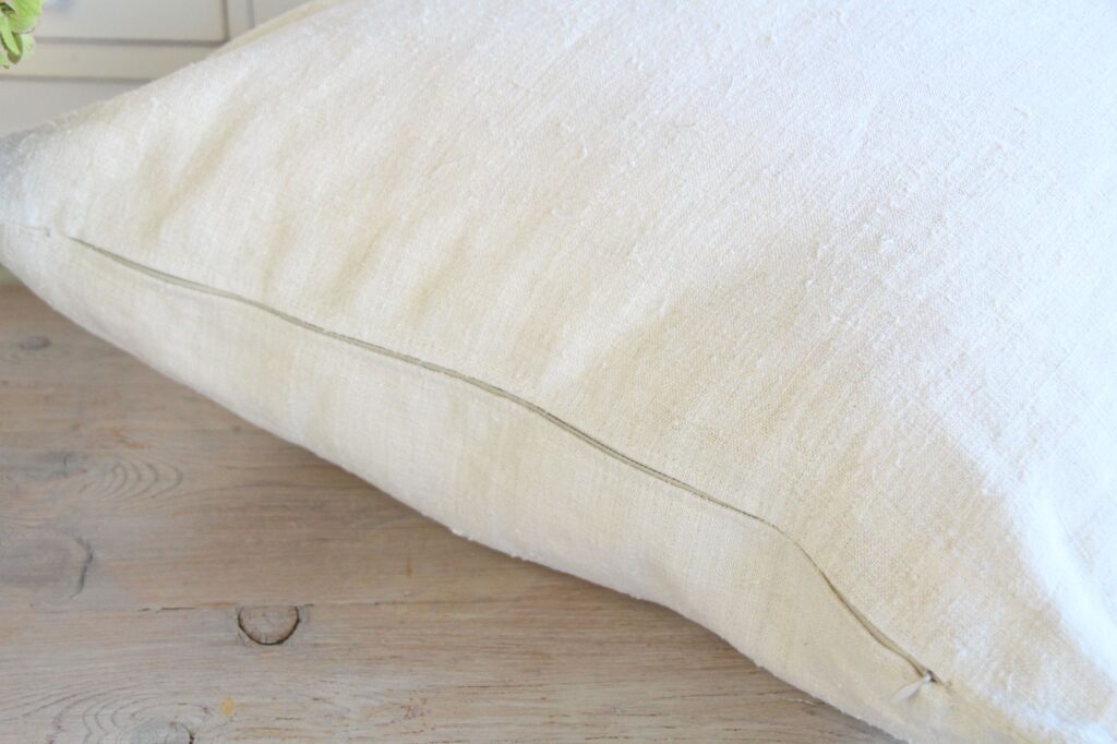 Kissenbezug aus antiken Leinen, wabi sabi, A 848 – Bild 9
