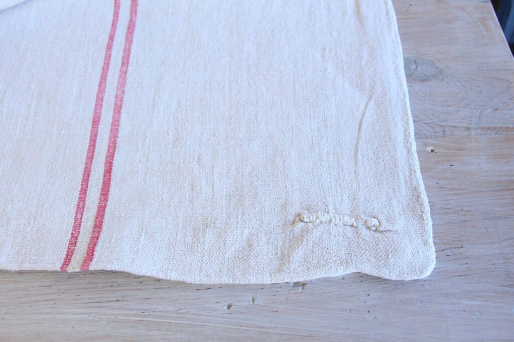 antiker Getreidesack aus Leine, französisches Leinen, Tischdecke, langlebig, L 654 – Bild 10