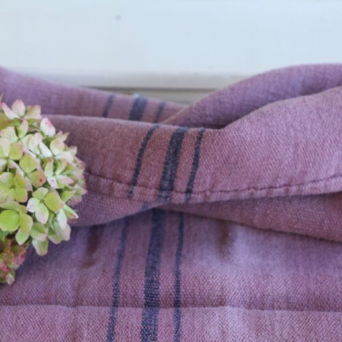 dyed antique linen grain sack, handwoven, wedding decor, durable L 736