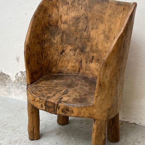 Handcrafted antique primitive wooden stool, A 853
