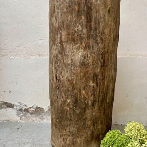 Handcrafted antique hollowed out tree trunk, wabi sabi, A 854