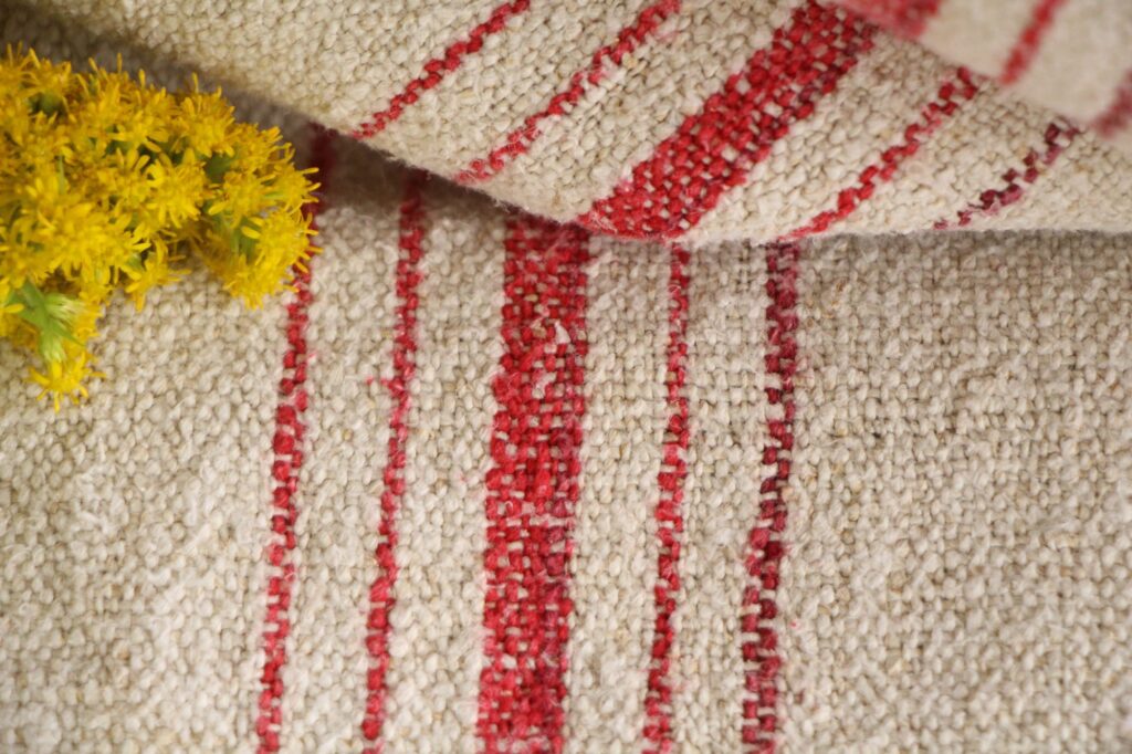 antique linen grainsack, tablecloth, wedding decor, durable, L 761 - Image 8