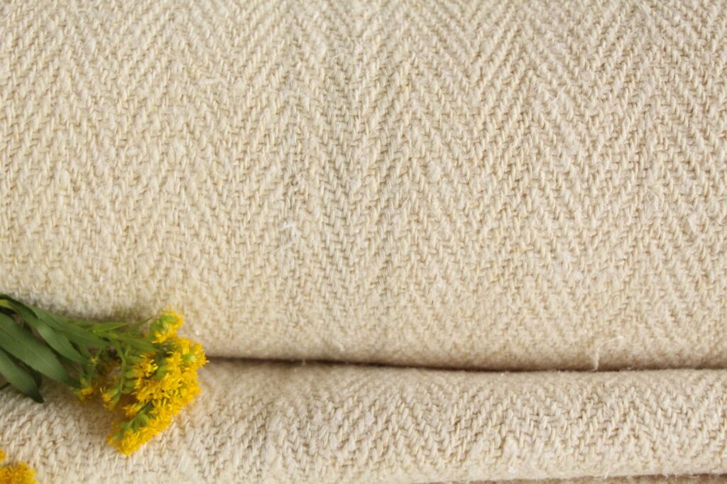 antique linen fabric, 8.63 y, handwoven, rug fabric, durabel, Z 137 - Image 8