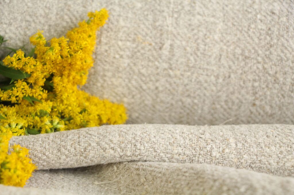 antique linen fabric, 11.70 y, handwoven, rug fabric, durabel, Z 138 - Image 5