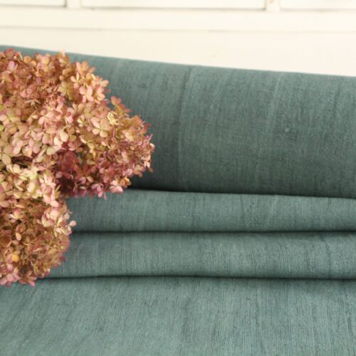 dyed antique linen fabric, 15.68y, upholstery fabric, table cloth, Z 049