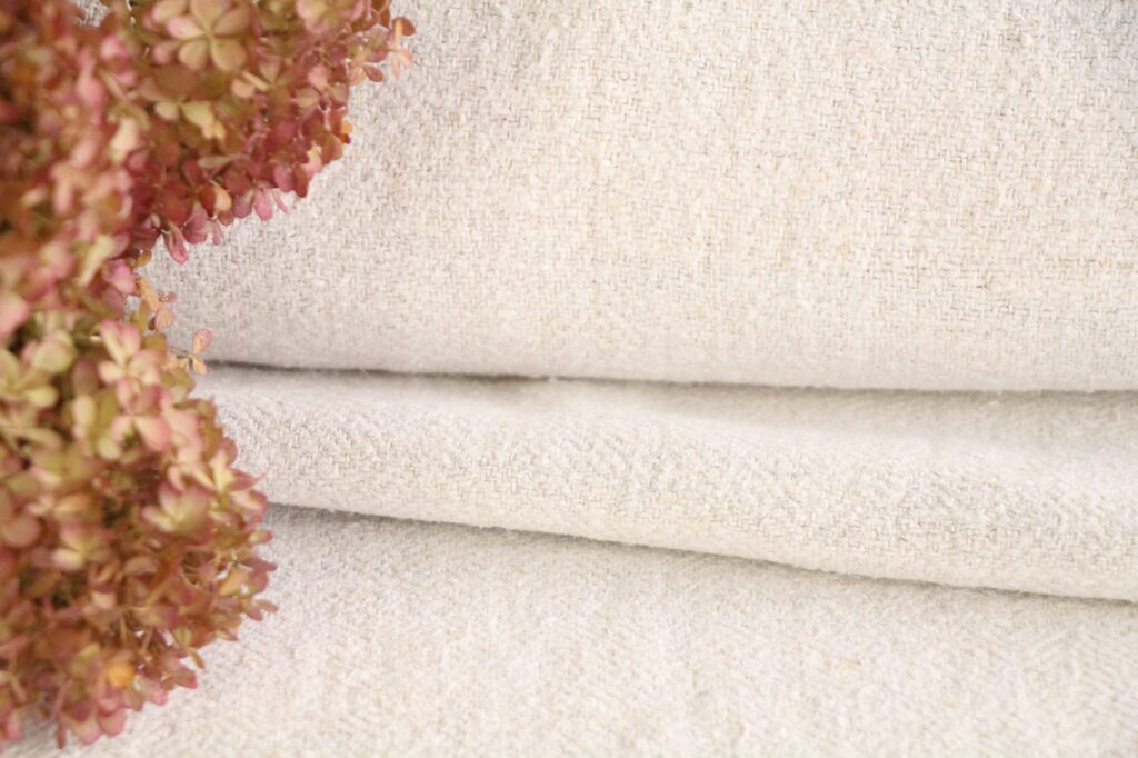antiker Leinenstoff, 6,80 m, wabi sabi, Hochzeitsdekor, Langlebig, Z 009 – Bild 6