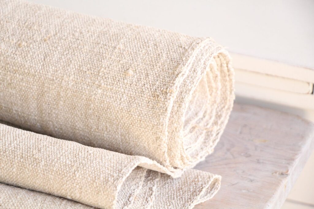 antiker Leinenstoff, 6,50 m, wabi sabi, Möbelstoff, Langlebig, Z 147 – Bild 6