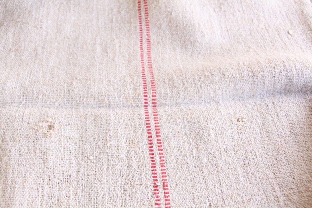 antique linen grainsack, handmade, wedding decor, durable, L 673 - Image 10