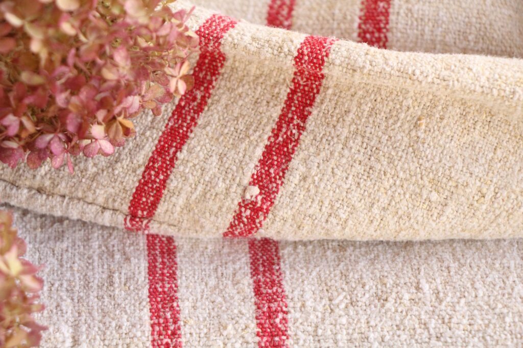 antique linen grainsack, handmade, wedding decor, durable, L 672 - Image 8