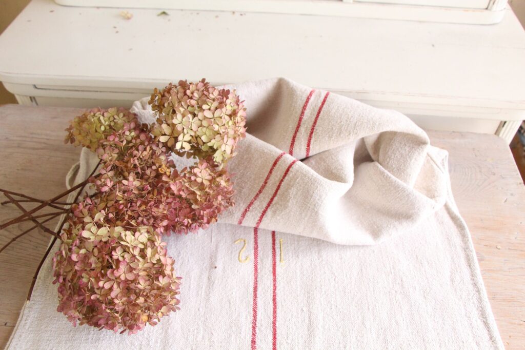 antique linen grainsack, table cloth, wedding decor, durable, L 763 - Image 3