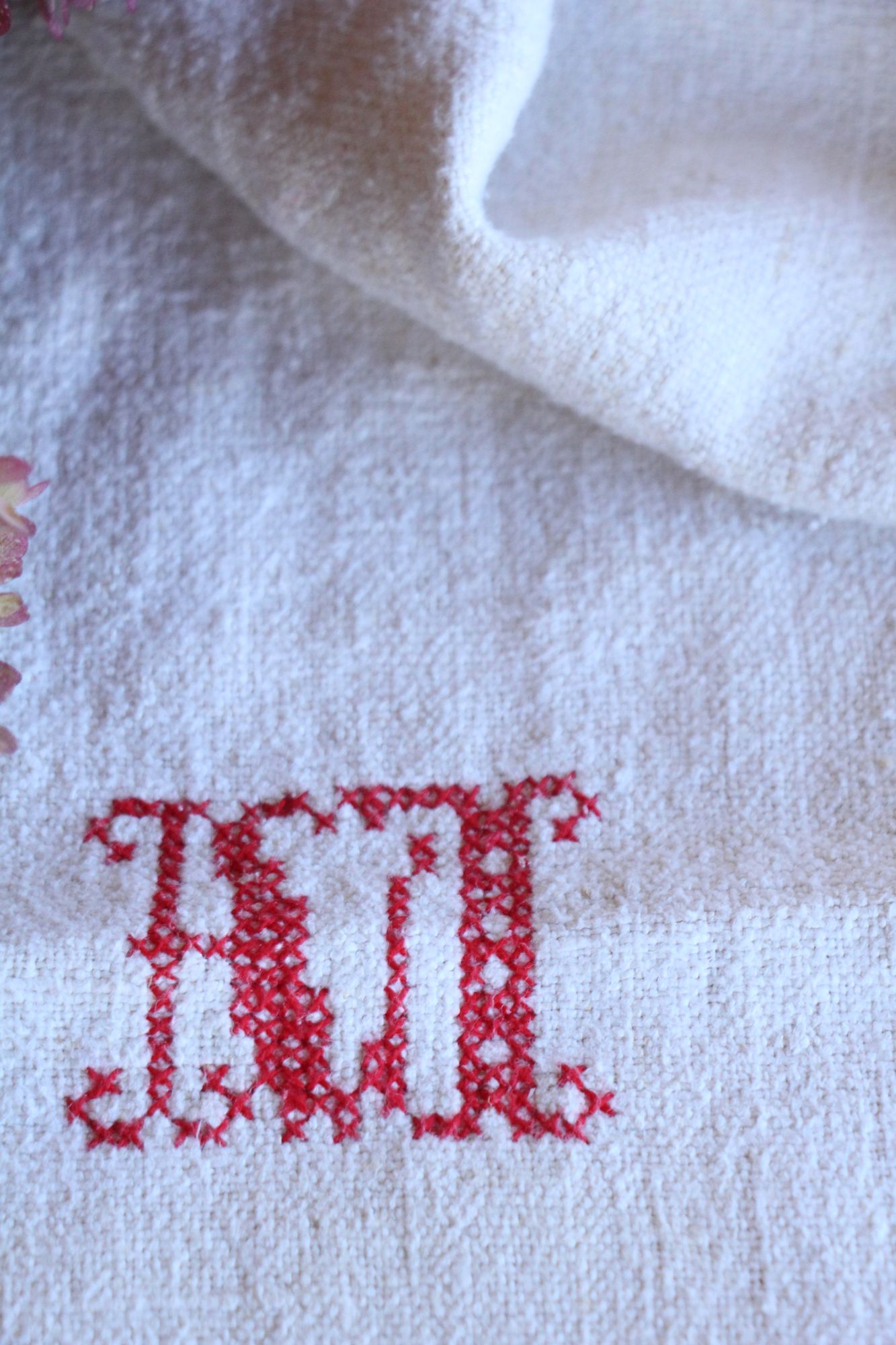 antique linen grainsack, curtain fabric, wedding fabric, durable, L 764 - Image 7