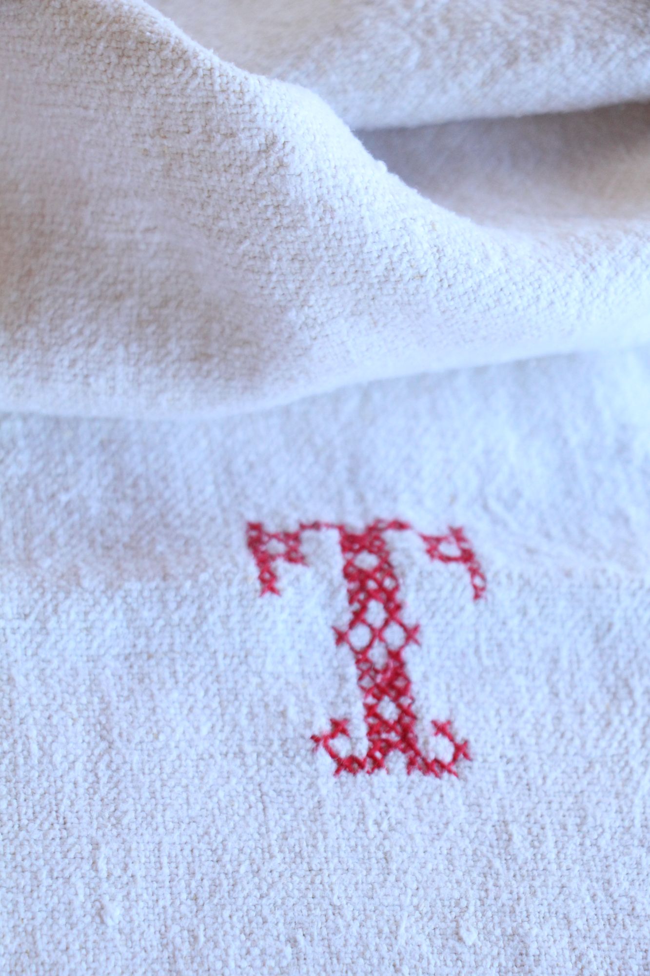 antique linen grainsack, curtain fabric, wedding fabric, durable, L 764 - Image 8