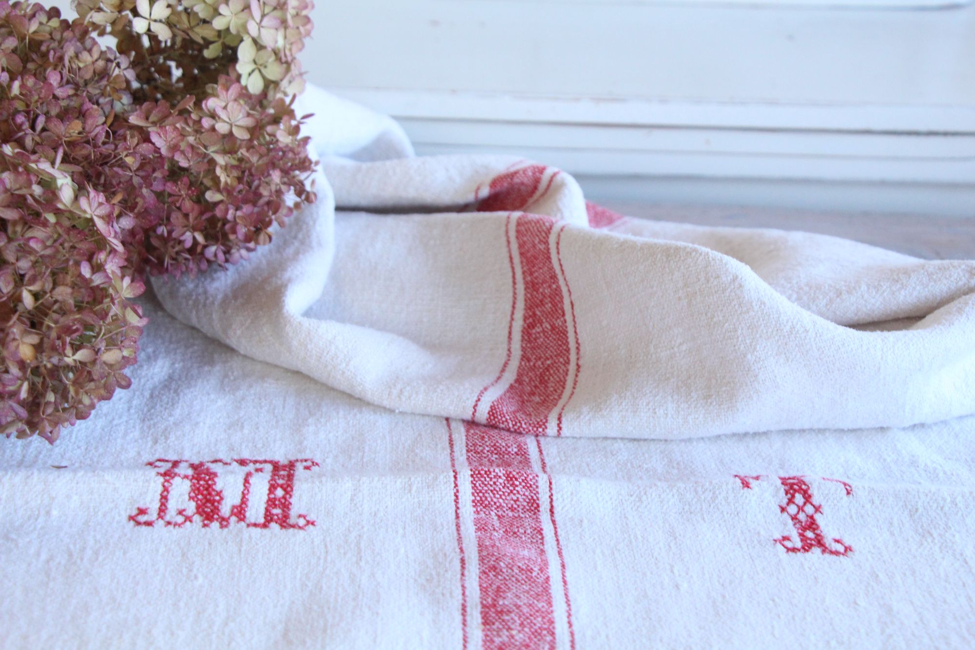 antique linen grainsack, curtain fabric, wedding fabric, durable, L 764 - Image 6