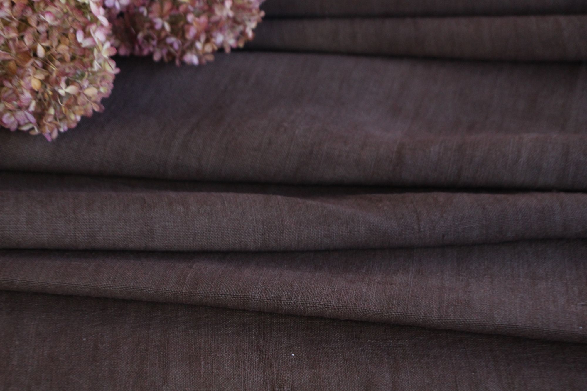 dyed antique linen fabric, 9.90y, upholstery fabric, curtain fabric, Z 142 - Image 8