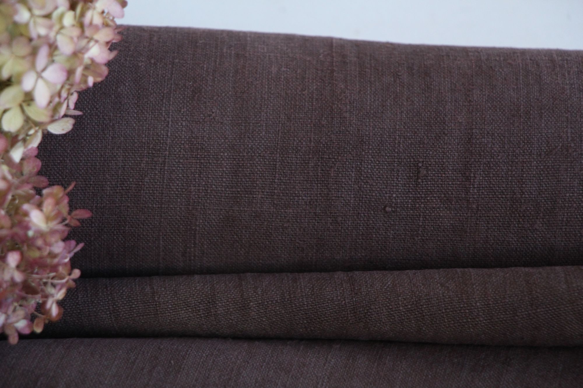 dyed antique linen fabric, 9.90y, upholstery fabric, curtain fabric, Z 142 - Image 6