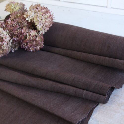 dyed antique linen fabric, 9.90y, upholstery fabric, curtain fabric, Z 142