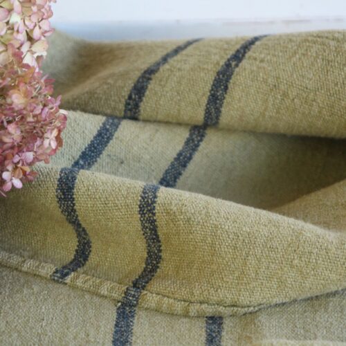 gefärbter antiker Leinen-Getreidesack, handgewebt, Hochzeitsdeko, langlebig, L 292