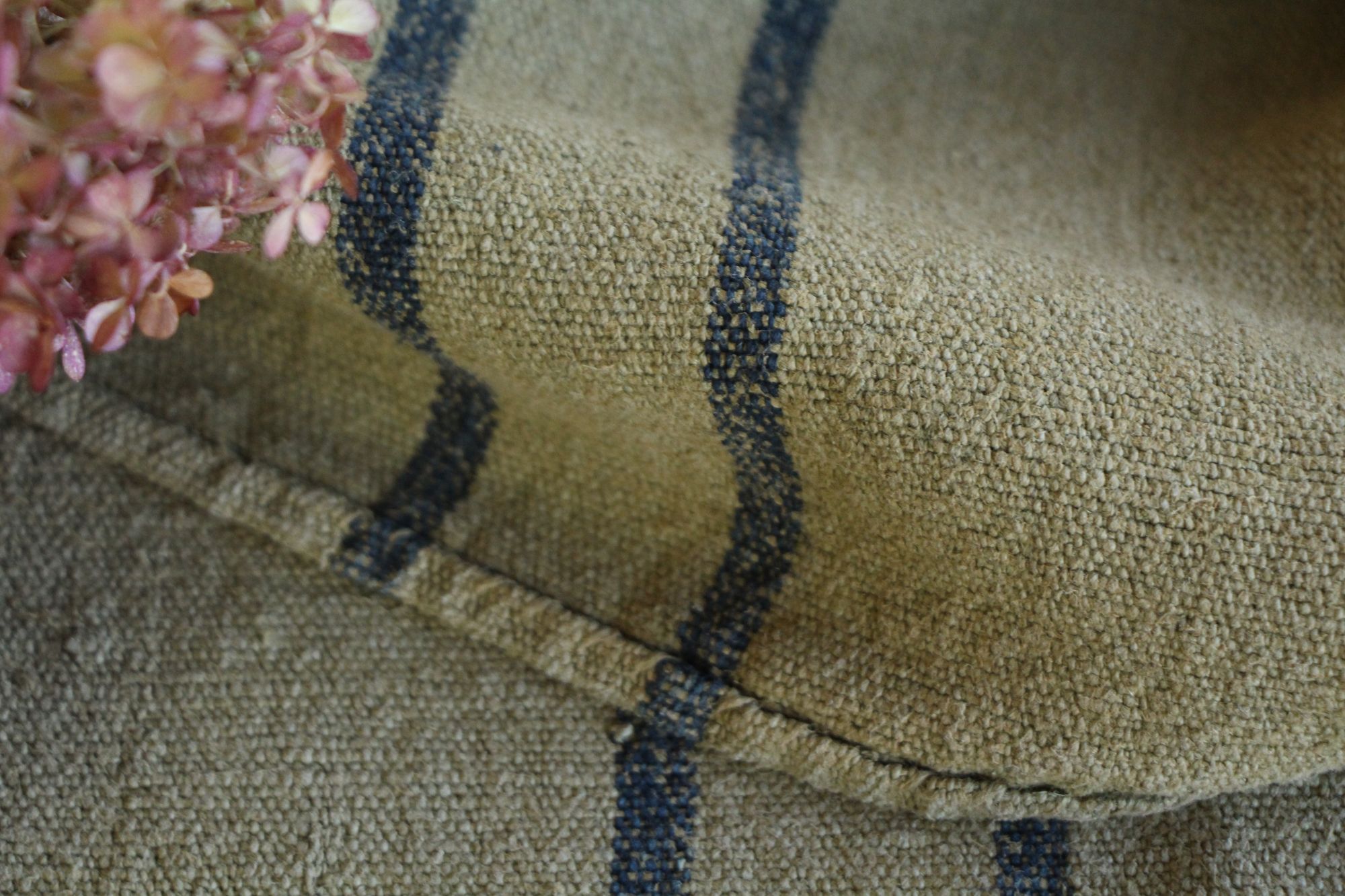 gefärbter antiker Leinen-Getreidesack, handgewebt, Hochzeitsdeko, langlebig, L 292 – Bild 7