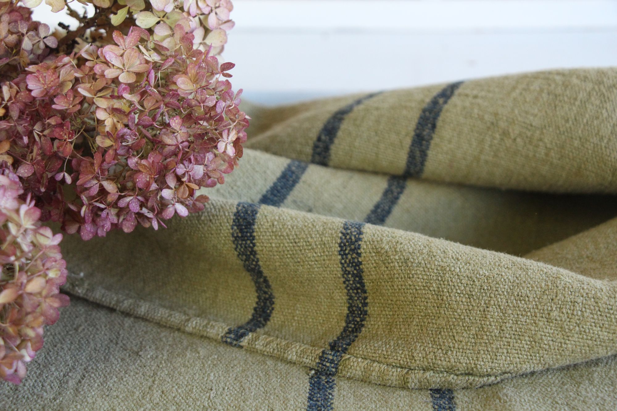 gefärbter antiker Leinen-Getreidesack, handgewebt, Hochzeitsdeko, langlebig, L 292 – Bild 6