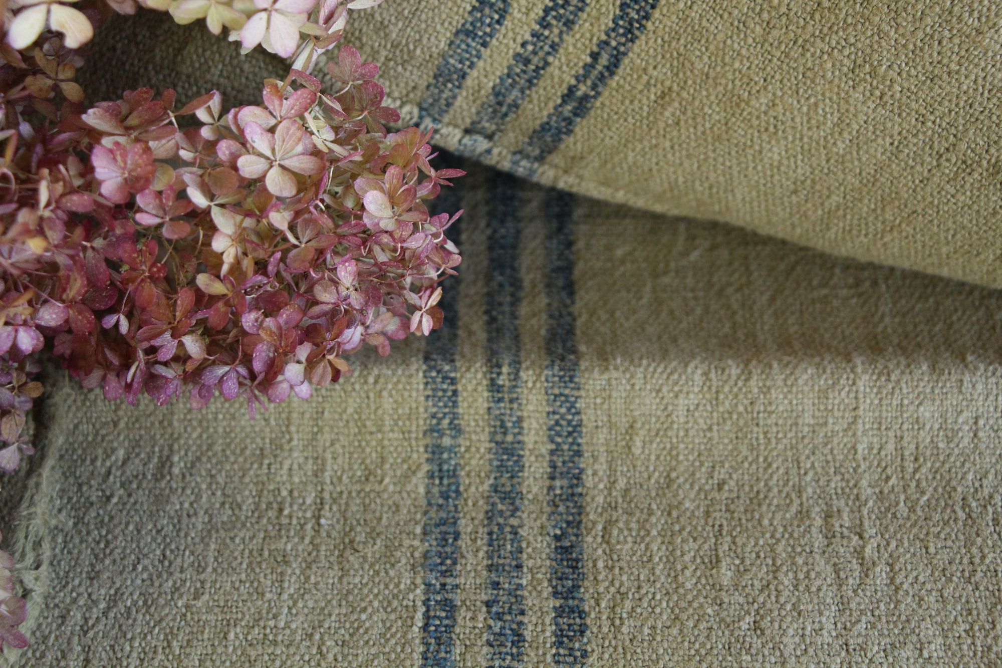 gefärbter antiker Leinen-Getreidesack, handgewebt, Hochzeitsdeko, langlebig, L 293 – Bild 9