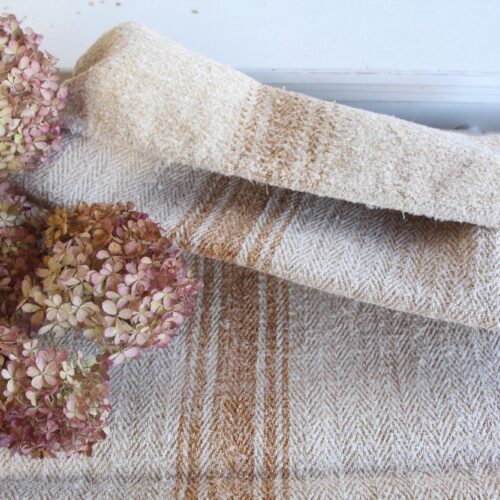 antique linen grainsack, natural fabric, pillow fabric, durable, L 579