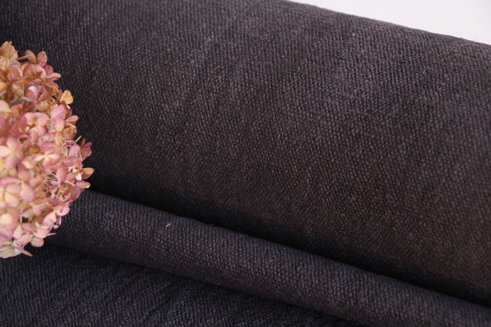 dyed antique linen fabric, 9.90y, upholstery fabric, curtain fabric, Z 150 - Image 3