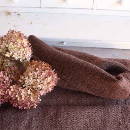 gefärbter antiker Leinen-Getreidesack, handgewebt, Landhaus Dekor, langlebig, L 779