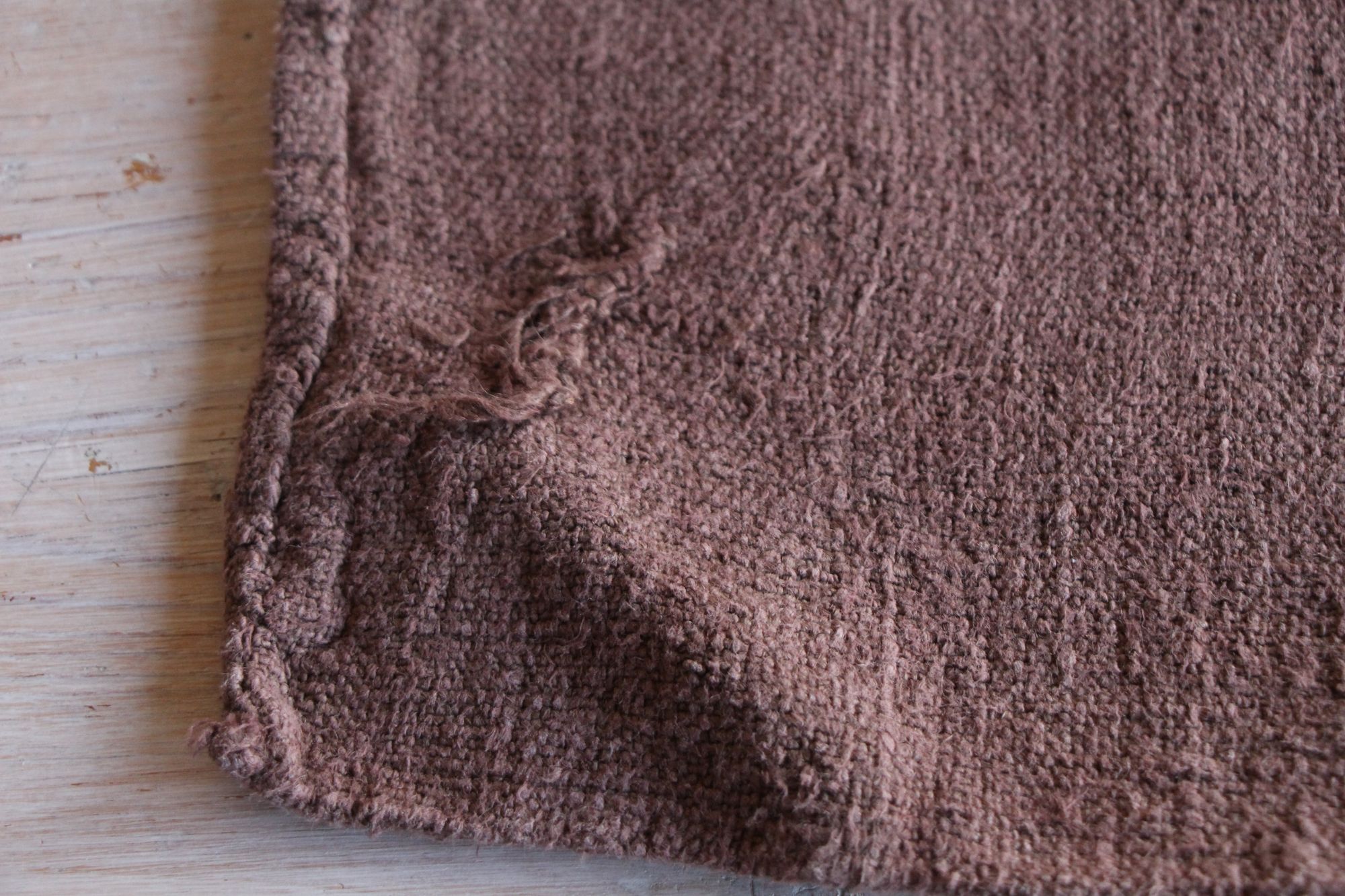 gefärbter antiker Leinen-Getreidesack, handgewebt, Landhaus Dekor, langlebig, L 778 – Bild 5