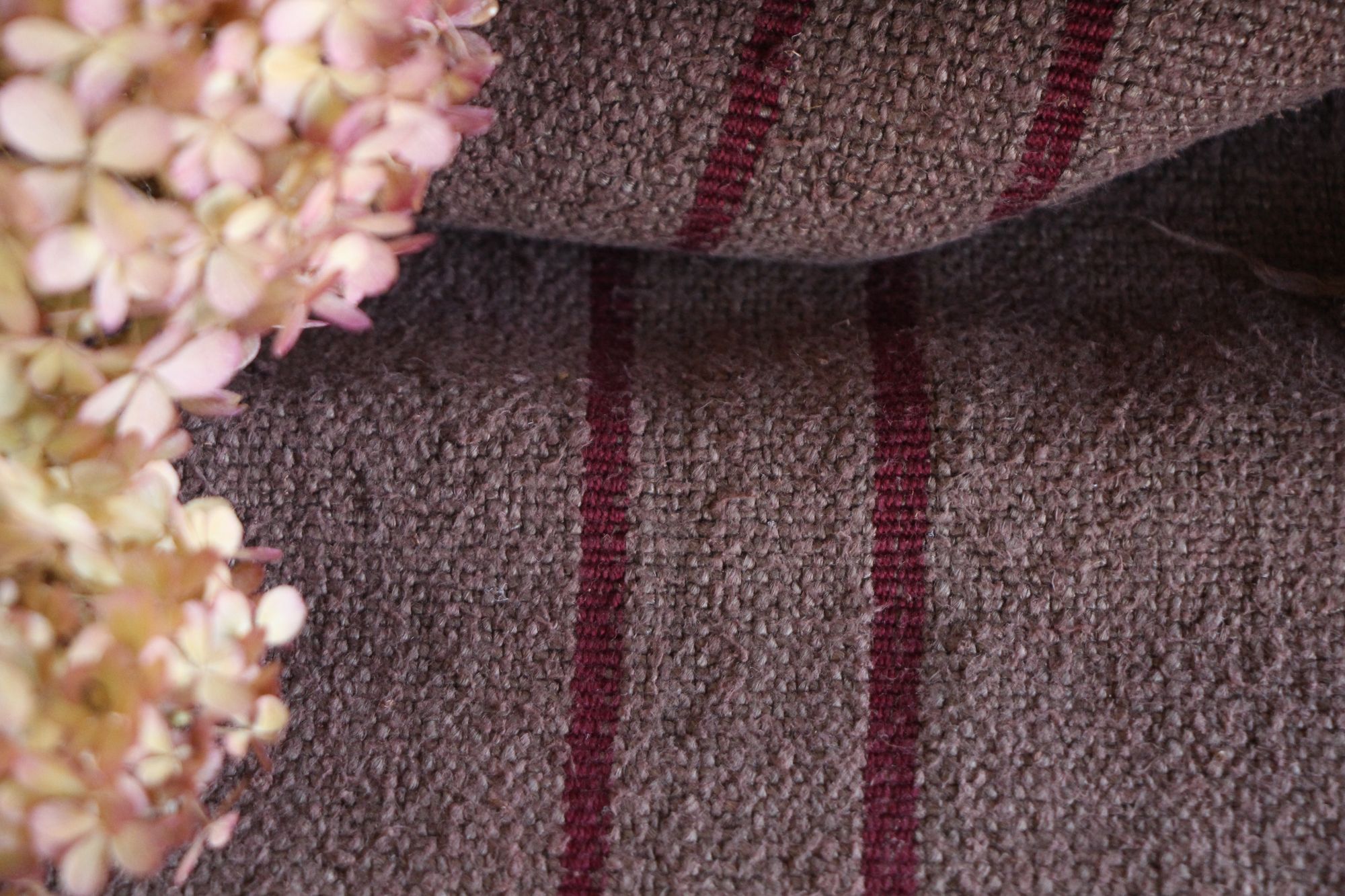 dyed antique linen grain sack, handwoven, farmhouse decor, durable, L 775 - Image 10