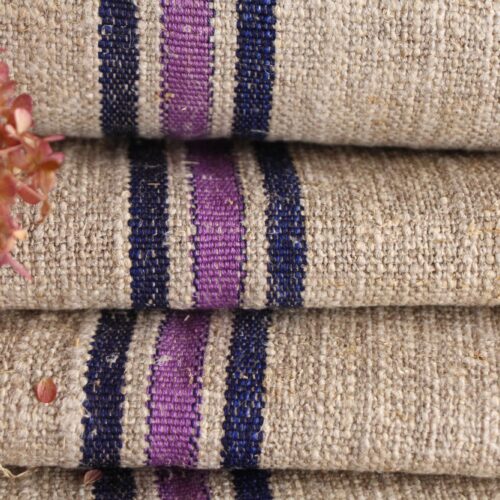 antique linen fabric, 11.81 y, upholstery fabric, rare stripes, durabel, UW 478