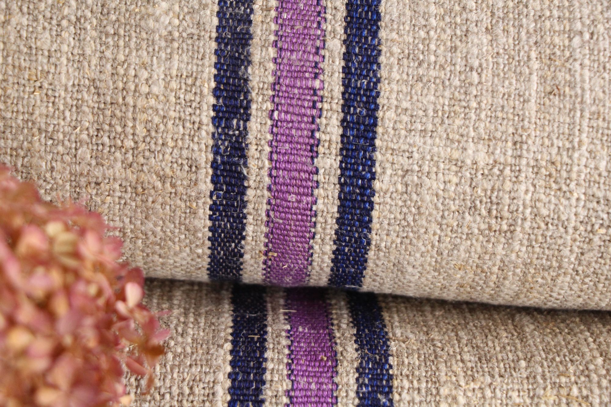 antiker Leinenstoff, 10,8 m, Polsterstoff, seltene Streifen, Langlebig, UW 478 – Bild 8