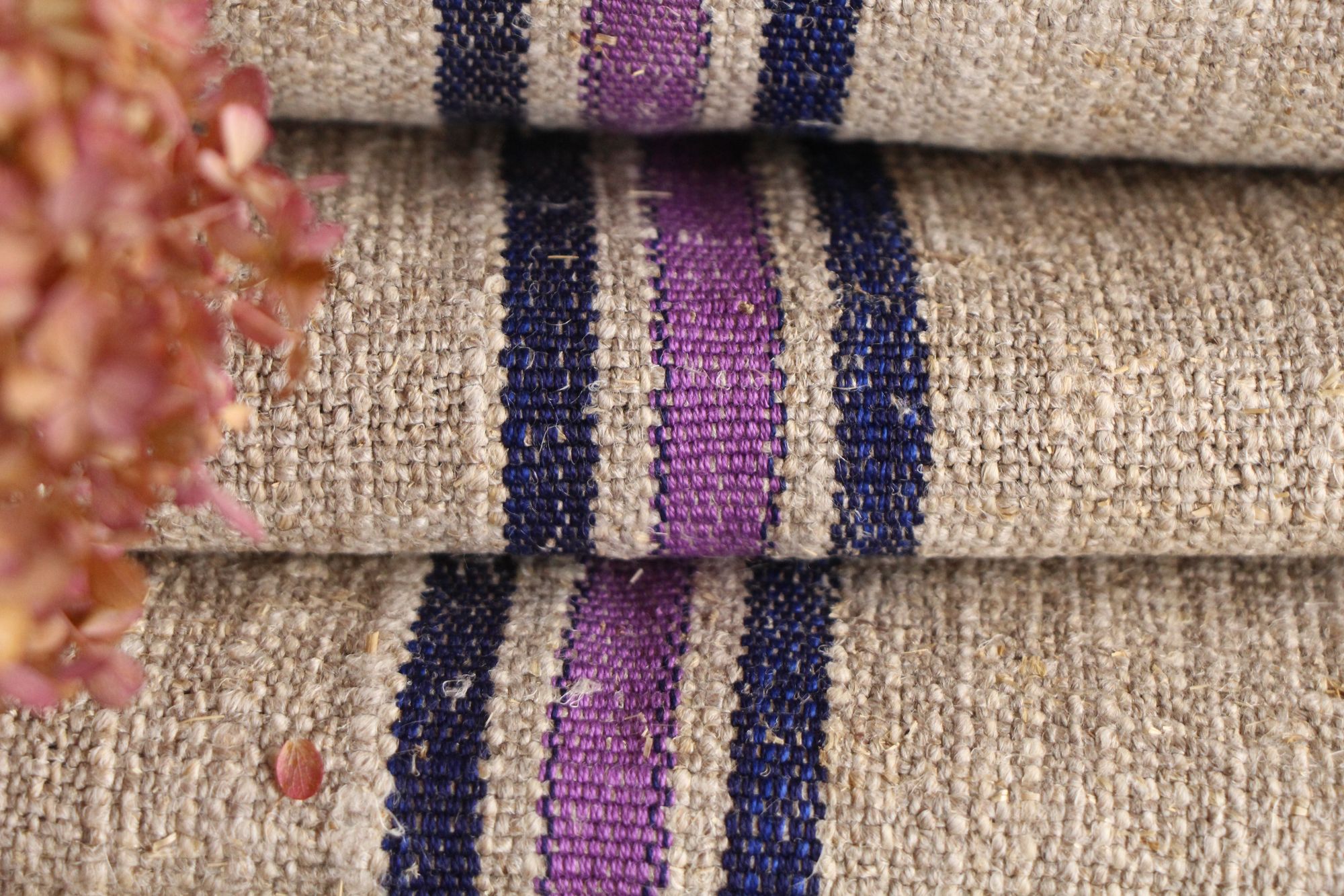 antiker Leinenstoff, 10,8 m, Polsterstoff, seltene Streifen, Langlebig, UW 478 – Bild 7