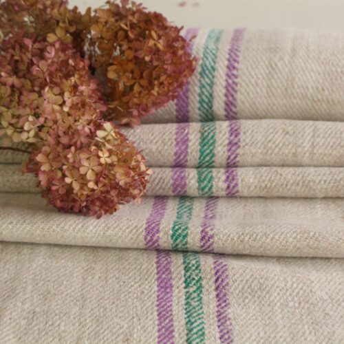 antique linen fabric, 6.01 y, handwoven, upholstery fabric, rare stripes, durabel, T 146