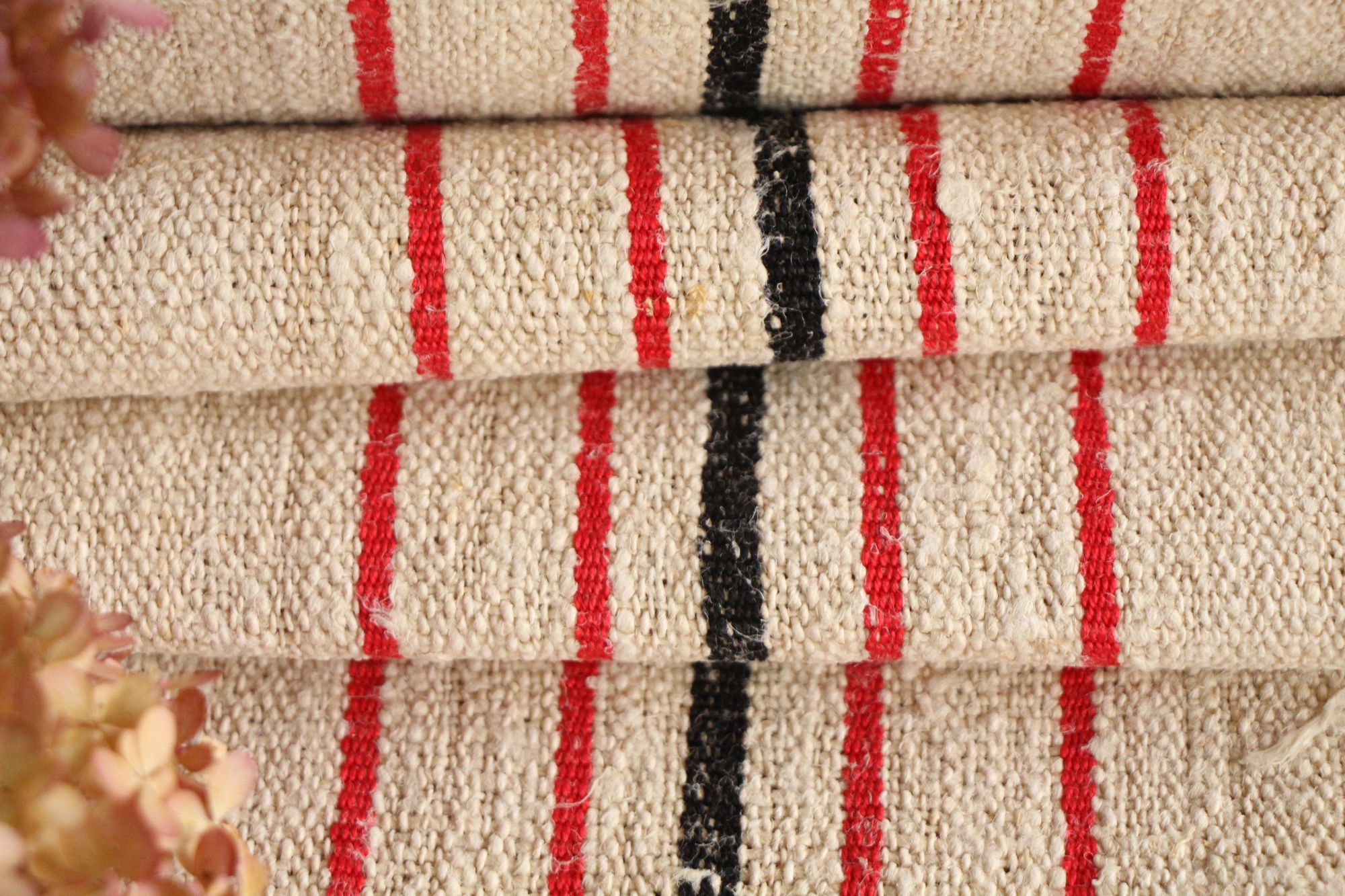 antique linen fabric, 9.07 y, handwoven, stair runner, durabel, SP 152 - Image 10