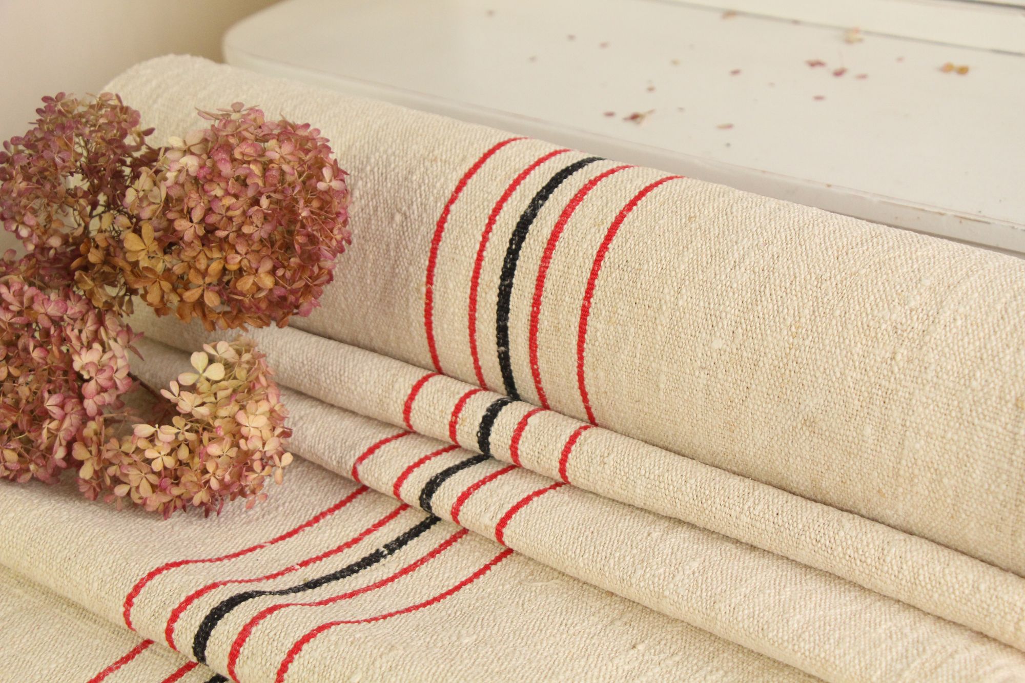 antique linen fabric, 9.07 y, handwoven, stair runner, durabel, SP 152 - Image 6