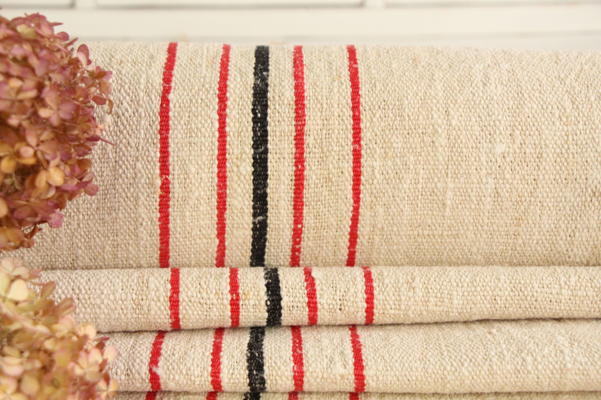 antique linen fabric, 9.07 y, handwoven, stair runner, durabel, SP 152 - Image 4