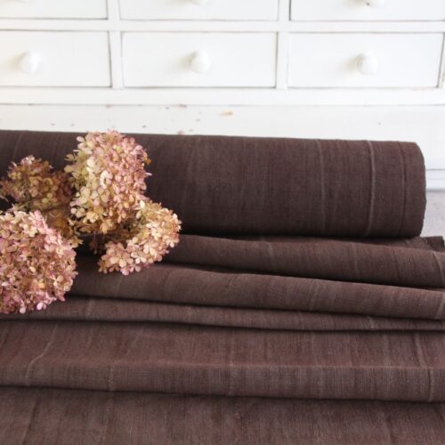 dyed antique linen fabric, 9.90y, upholstery fabric, curtain fabric, Z 152