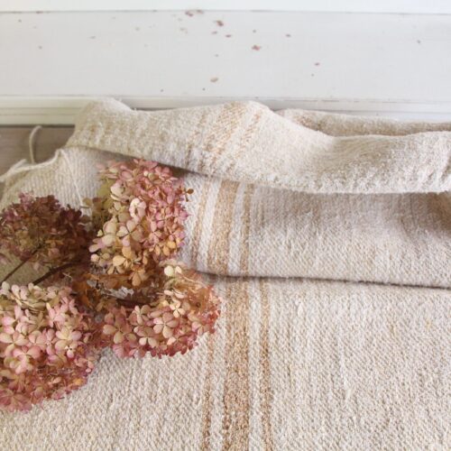 antique linen grainsack, natural fabric, pillow fabric, durable, L 716