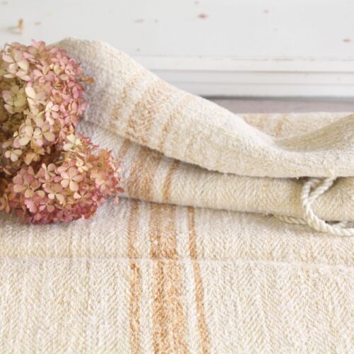 antique linen grainsack, natural fabric, pillow fabric, durable, L 717 A