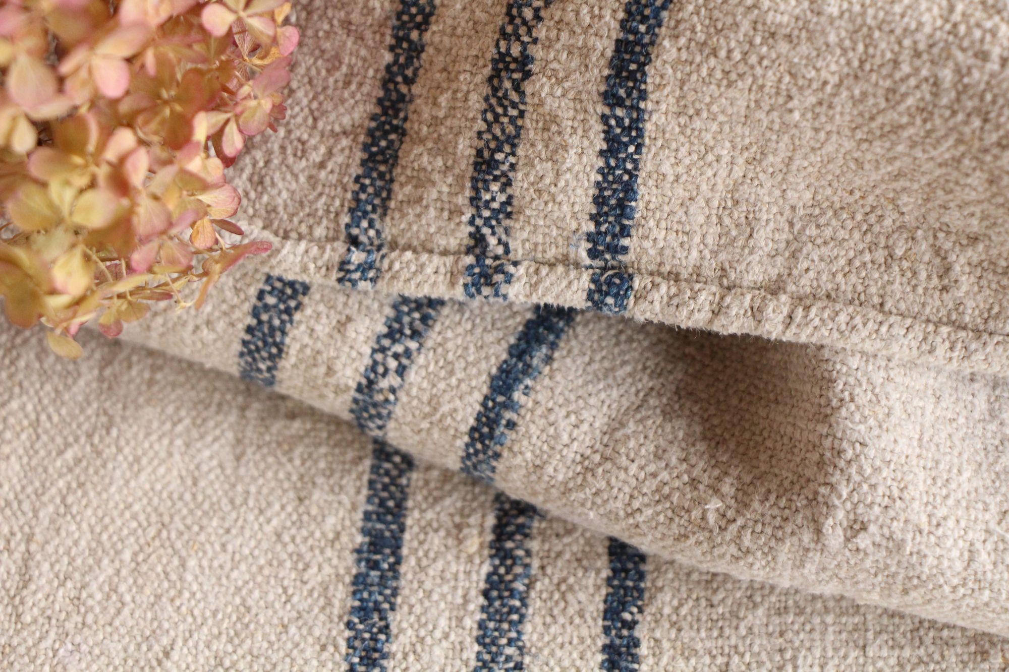 antiker Getreidesack aus Leine, Naturstoff, Gustavian Style, langlebig, L 786 – Bild 6