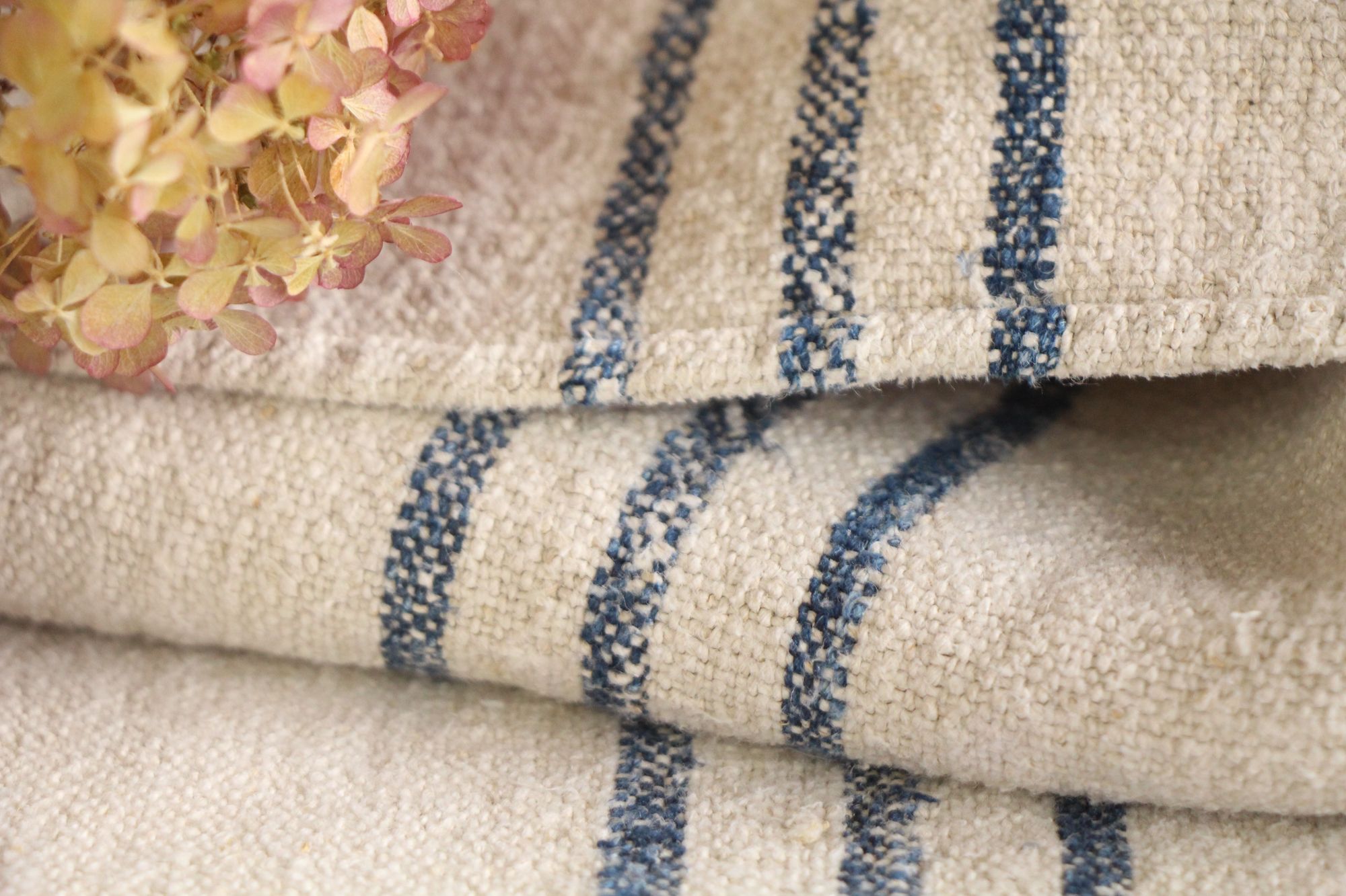 antiker Getreidesack aus Leine, Naturstoff, Gustavian Style, langlebig, L 786 – Bild 5